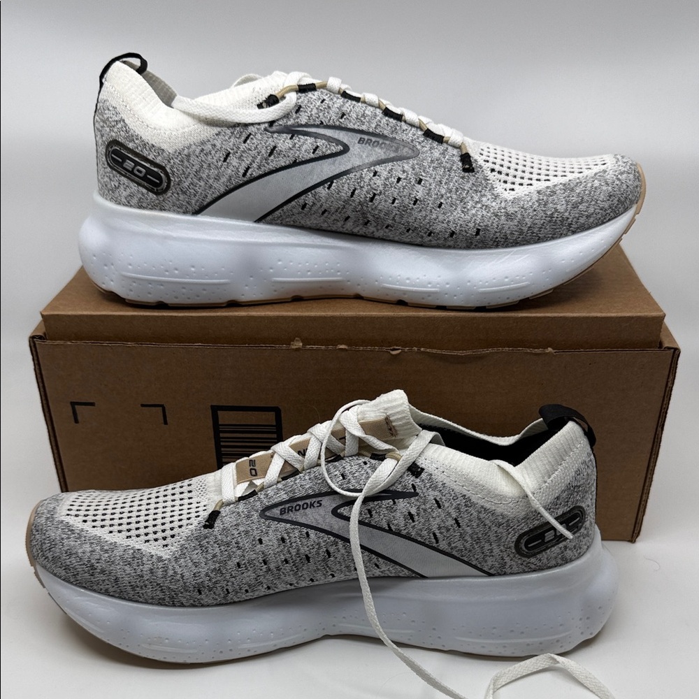 Brooks  Glycerin Gray and White Running Shoes - Picture 2 of 7